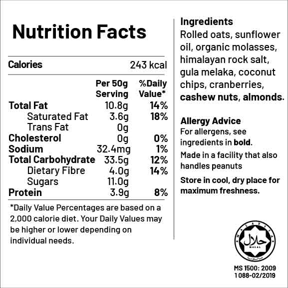 Gula Melaka Granola