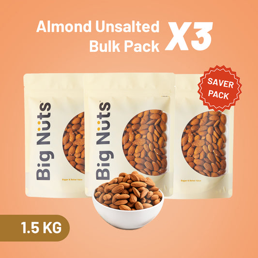 Almond Unsalted Bulk Pack (3x500g)