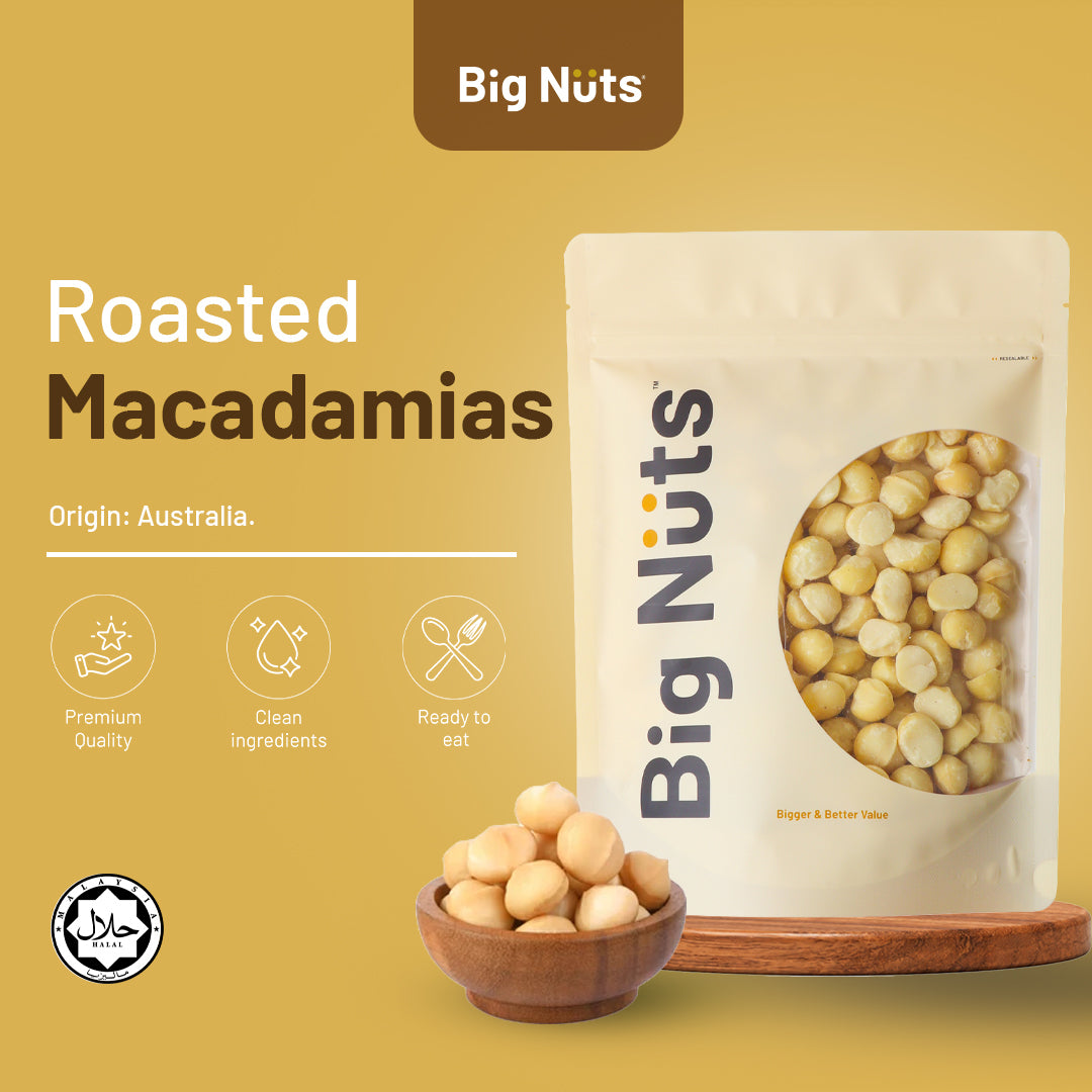 Lightly Roasted Macadamia (Halves) (Unsalted)