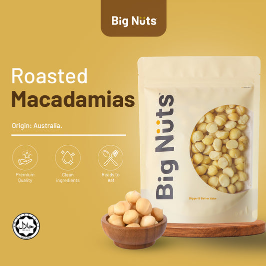 Lightly Roasted Macadamia (Halves) (Unsalted)