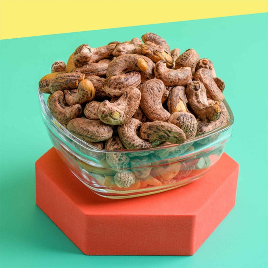 Charcoal Roasted Cashews With Skins (Salted)