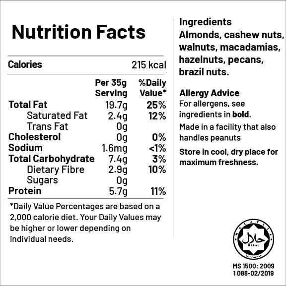 Lightly Roasted Deluxe Nut Mix (Unsalted)