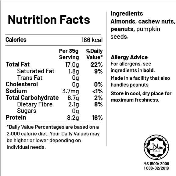 Lightly Roasted Puretein Nut Mix (Unsalted)