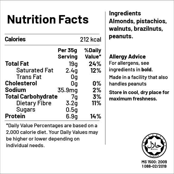 Lightly Roasted Delight Nut Mix (Unsalted)