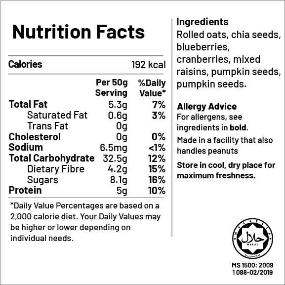 Muesli Berries and Chia Seeds 500g