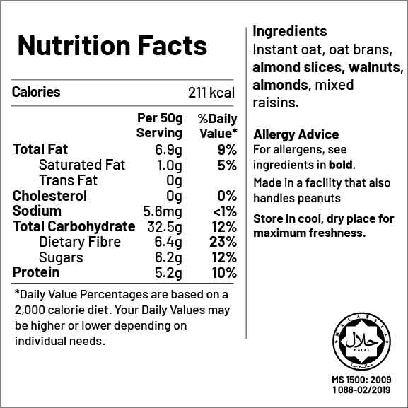 Muesli Nuts and Raisins Porridge 500g